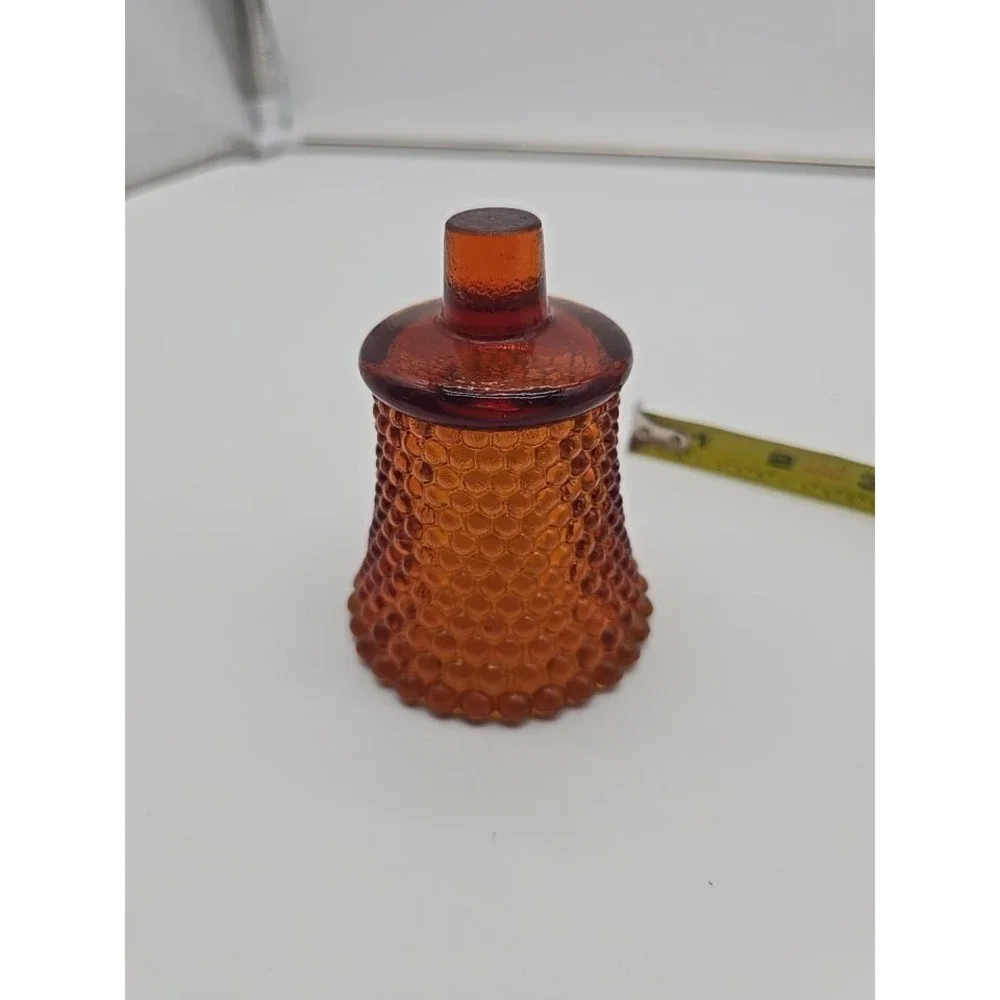 Hobnail Amber‎ Gold Vintage Votive Cup Peg Style Tea Light Candle Holder 3.5